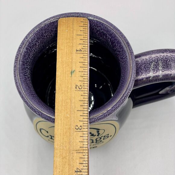 Deneen Pottery "Cracklings" Coffee Mug Cup Purple Glaze Destin Florida 2018 USA - Picture 8 of 8